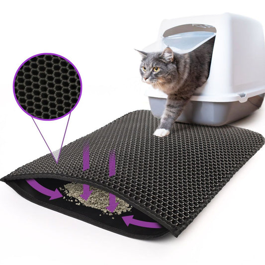 Clean Paws, Clean Floors – Waterproof Double-Layer Cat Litter Mat